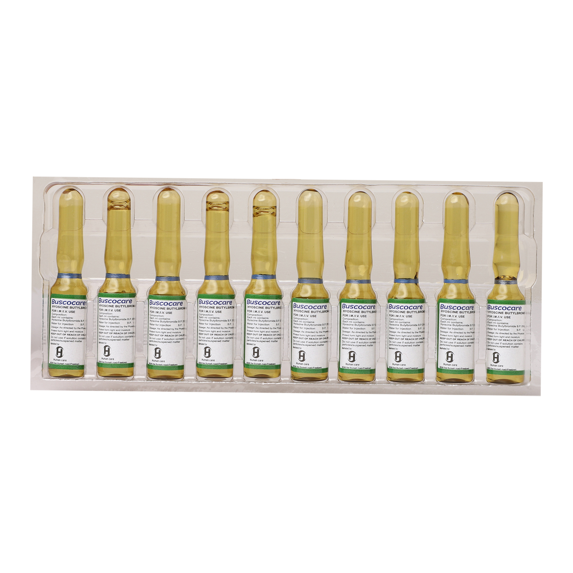 Image of Hyoscine Butylbromide Injection BP 20mg/1ml