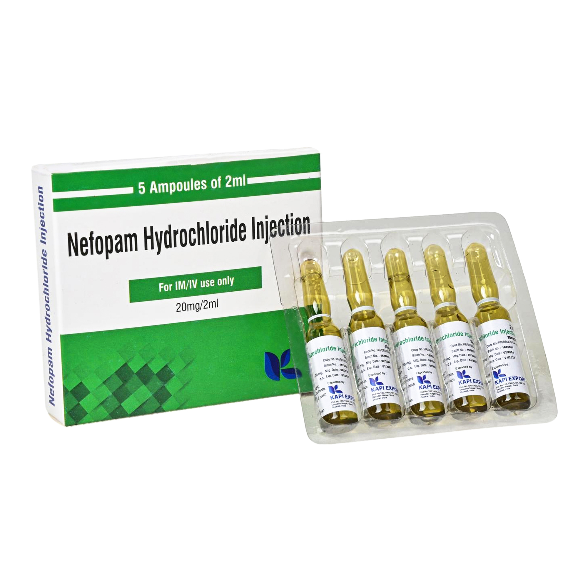 Thumbnail for Nefopam Hydrochloride Injection 20mg/2ml