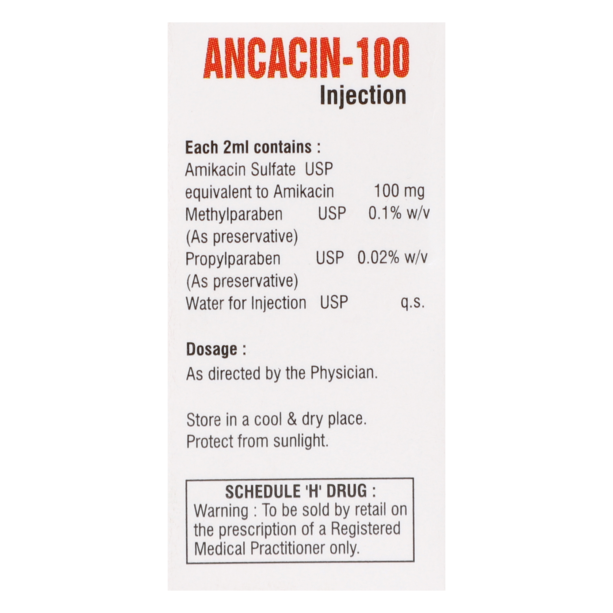 Thumbnail for Amikacin Injection 100mg/2ml