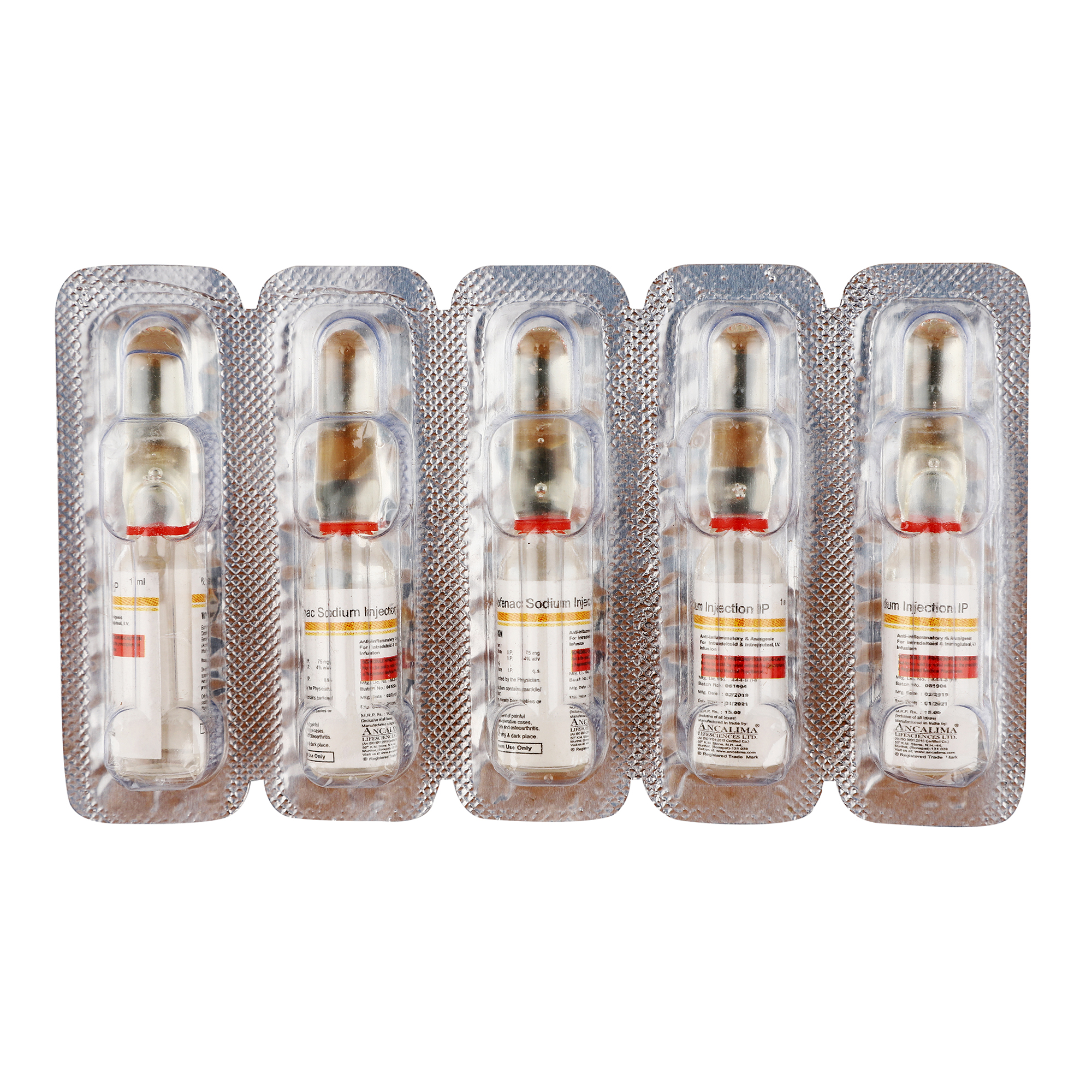 Diclofenac Sodium Injection 75mg/1ml - Gallery Image