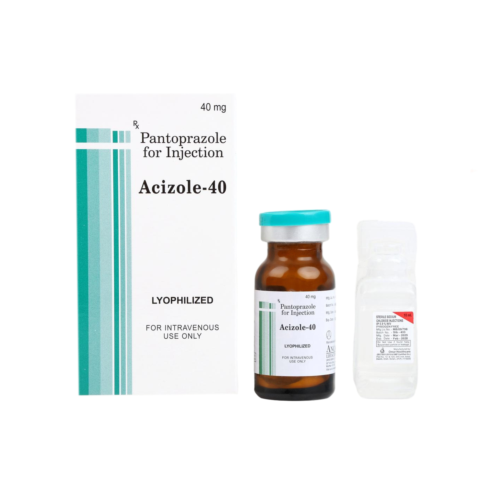 Thumbnail for Combipack of Pantoprazole for Injection 40mg