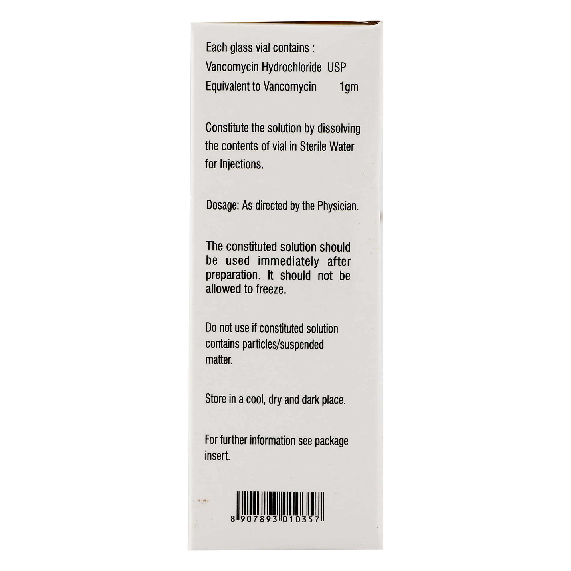 Thumbnail for Vancomycin Hydrochloride for Injection USP 1gm