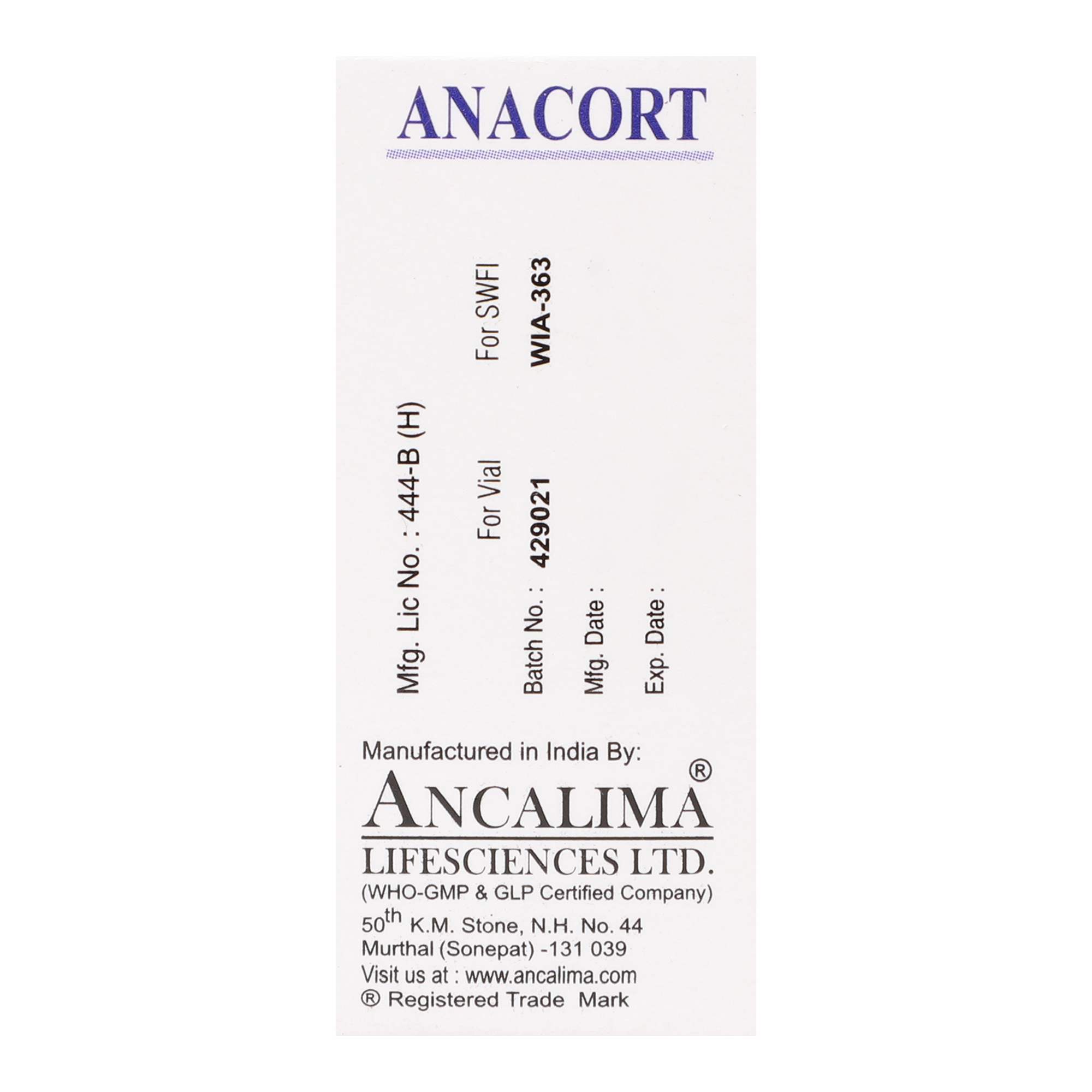 Thumbnail for Hydrocortisone Sodium Succinate Injection 100mg