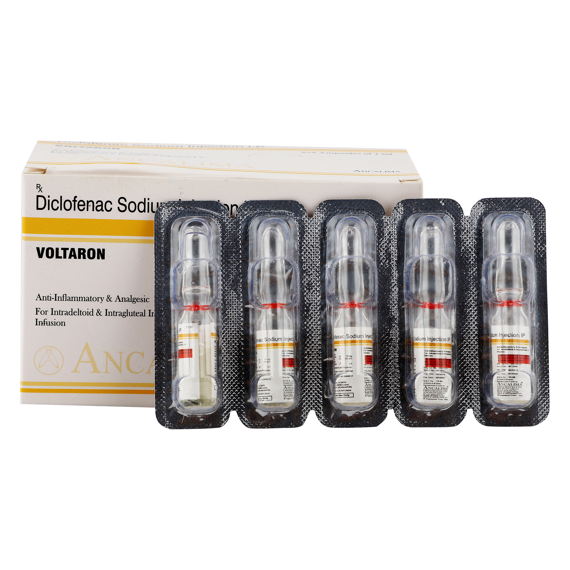Diclofenac Sodium Injection 75mg/1ml - Gallery Image