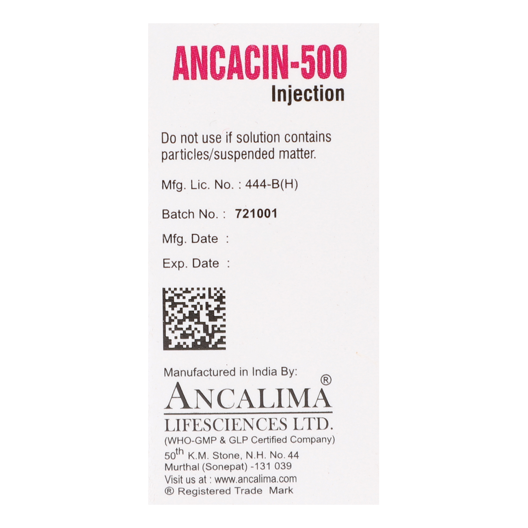 Thumbnail for Amikacin Injection 500mg/2ml