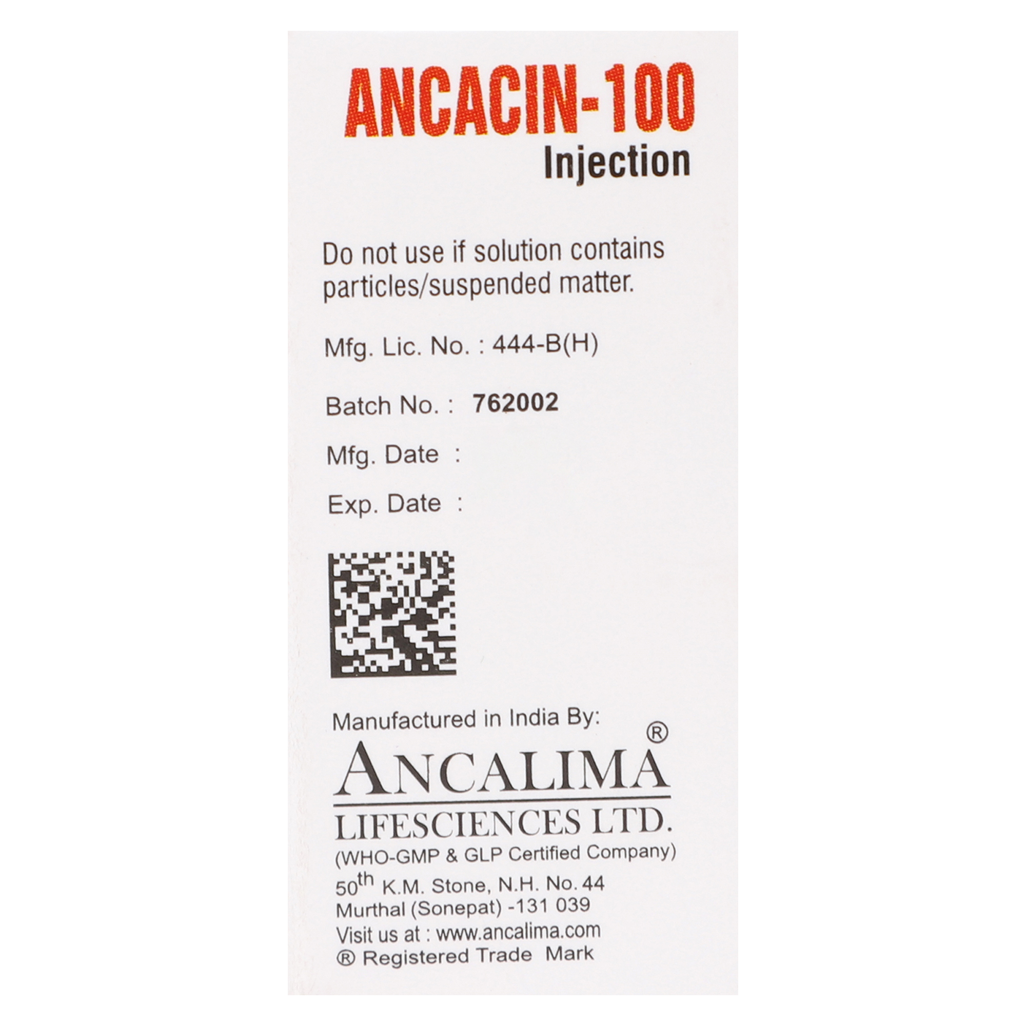 Thumbnail for Amikacin Injection 100mg/2ml